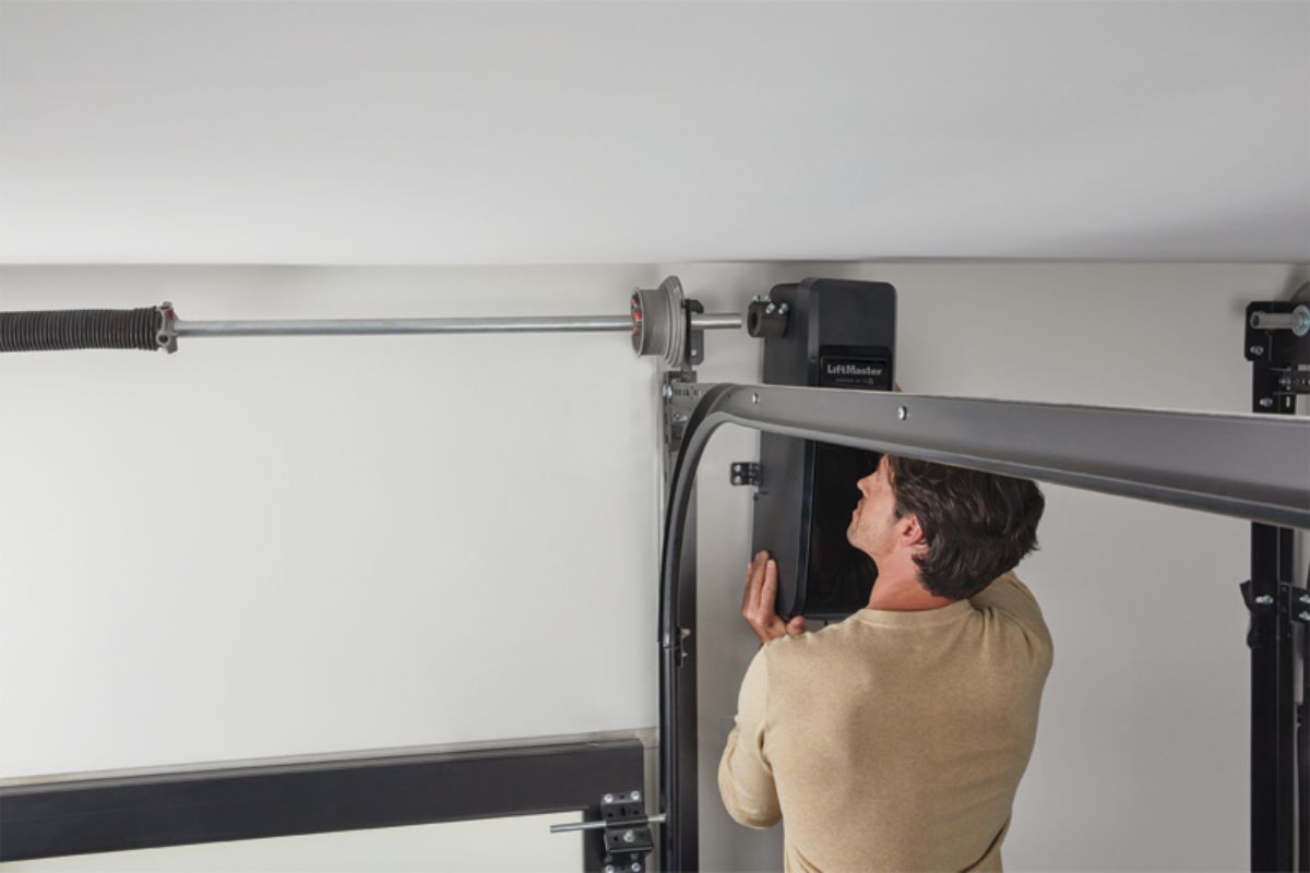 Ace's Garage Door technician performing garage door repair in San Francisco